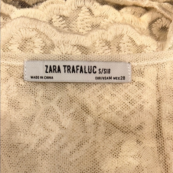 Zara Women’s Cream Lace Mesh Only, Size Medium - Picture 11 of 11